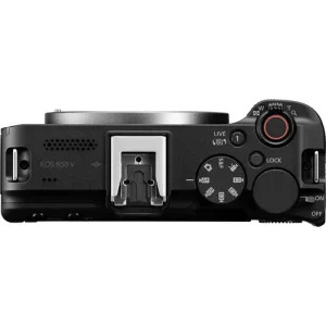 canon eos r50 v mirrorless camera with 14 30mm f/4 6.3 lens