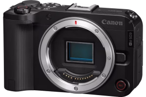 canon eos r50 v mirrorless camera with 14 30mm f/4 6.3 lens